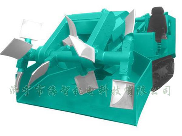 為了提高裝載效率，在取料方面通過(guò)滾耙式旋轉(zhuǎn)連續(xù)取料的方式