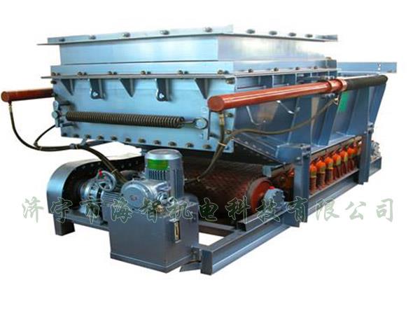 它將帶式（甲帶）給料機的手動檢修閘門改為電動、液動或氣動控制閥門，增大了閘門推力